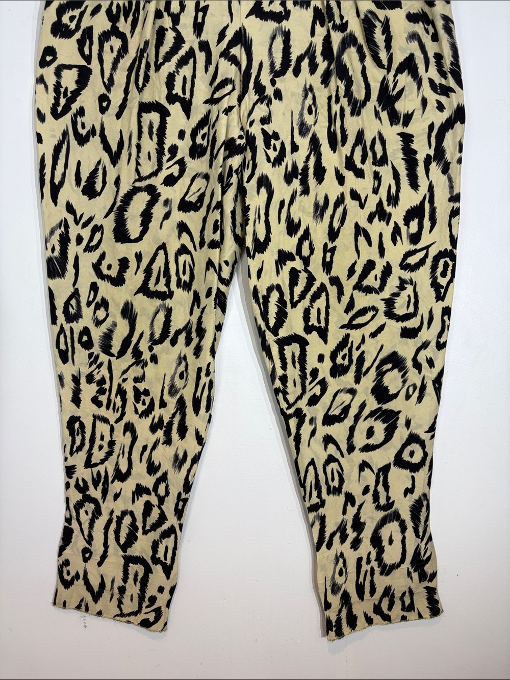 Chloé Leopard Print Pleated Cotton Pants Tapered Ankle Trouser FR42 US10-12 - Picture 4 of 13